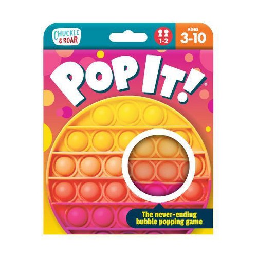 box of Chuckle & Roar Pop It in rainbow of warm colors