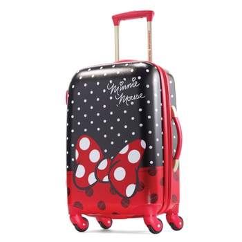 American Tourister Minnie Mouse Red Bow Hardside Carry On Spinner Suitcase