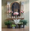 YUHAO Set of 3 Huxley Metal Decorative Planters - Modern Iron Art Pots for Indoor Outdoor Home Garden Decor - 2 of 4