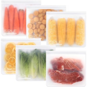 6 Pack Reusable Gallon Freezer Bags, BPA Free Extr - 1 of 4