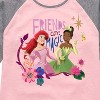 Girls' - Disney Princess - Friends Are Magic Shirt Tail Raglan Graphic T-shirt - 2 of 4