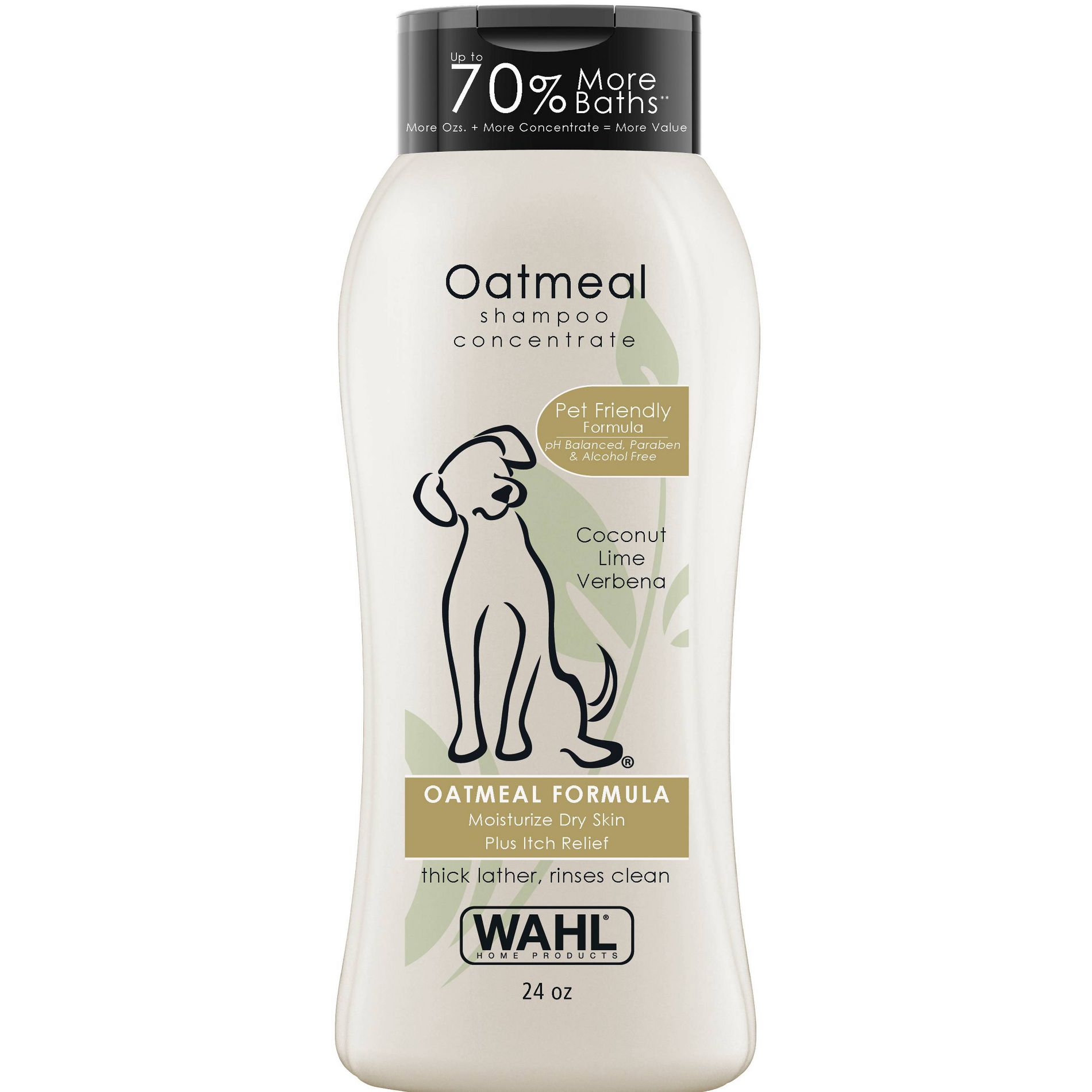 Wahl Moisturize Dry Skin and Itch Relief Oatmeal Formula with Coconut and Fruit Scented Verbena Dog Concentrate Shampoo - 24 fl oz