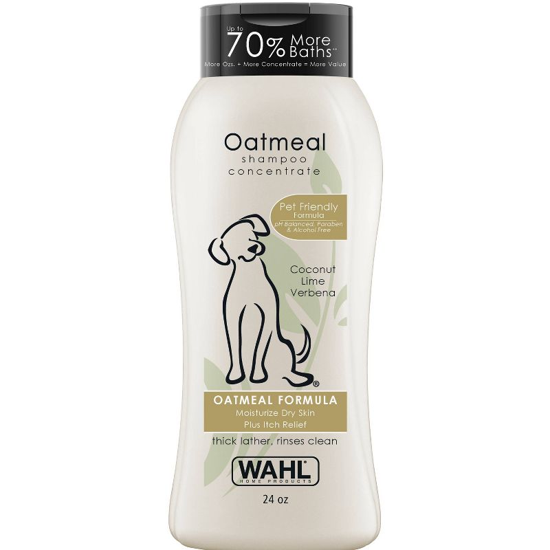Wahl Oatmeal Formula Coconut Lime Verbena Pet Shampoo Concentrate - 24 fl oz, 1 of 5
