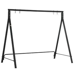 Aghana Digitals Heavy-Duty Steel Porch Swing Stand, 528 LBS Capacity, A-Frame Design, 4 Hanging - 1 of 4