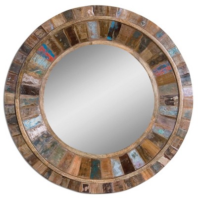Round Decorative Wall Mirror Wood Finish - Uttermost