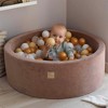 MeowBaby 35 by 11.5 Inches Soft Round Foam Ball Pit with 200 Full Foam, 2.75 Inch Balls & Zippered Covered, Ecru: White/Beige - 4 of 4