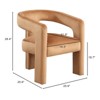 Bestier 25 in. Wide Modern Soft Design Upholstered Microfiber 3-Legged Arm Accent Chair - 3 of 4