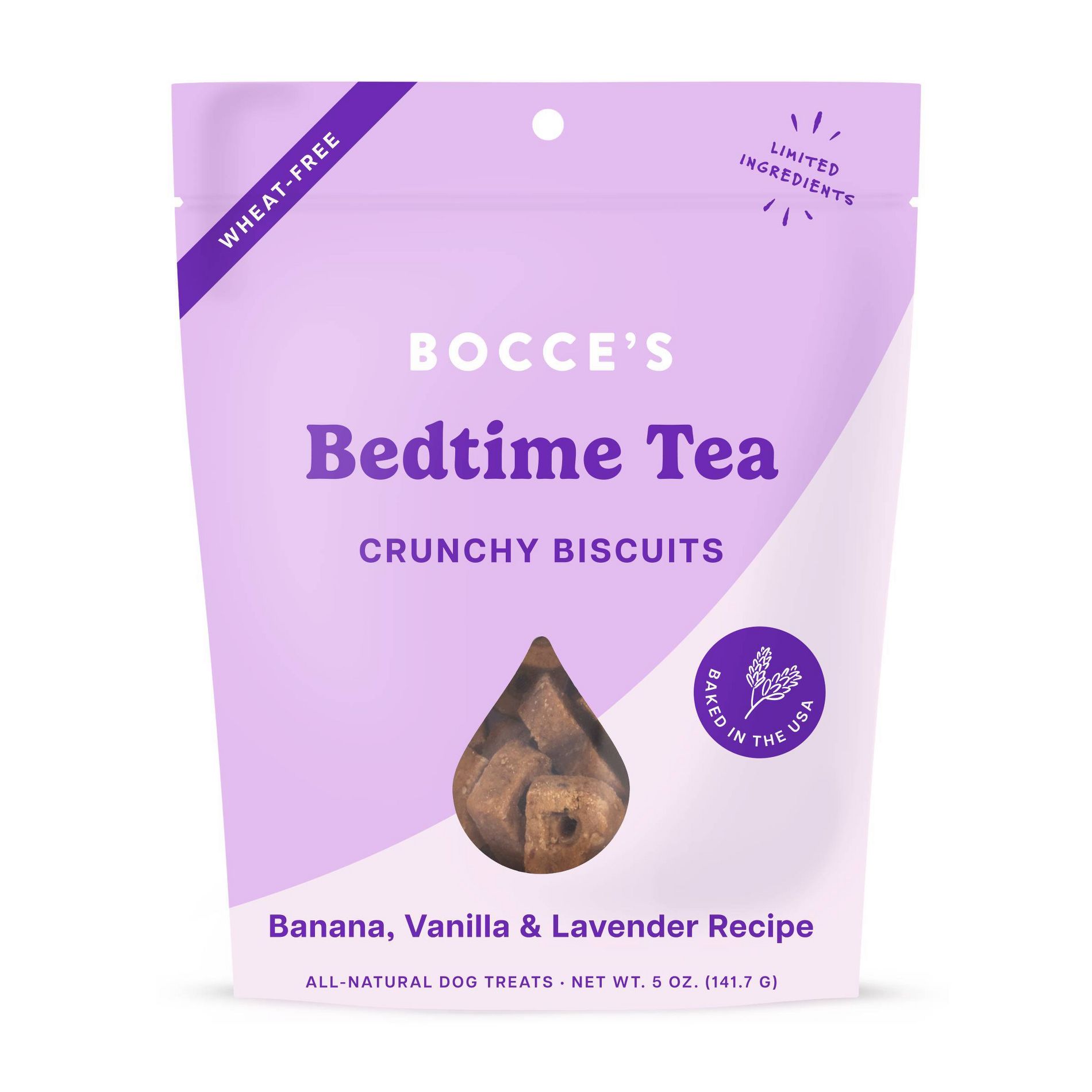 Bocce's Bakery Bedtime Tea with Vanilla and Banana Flavors Dog Treats - 5oz