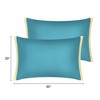 Unique Bargains Envelope Closure Cooling Soft Satin Polyester Pillowcases Queen 20"x30" 2 Pcs - 4 of 4