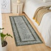 Modern Geometric Bordered Area Rug Non Slip Non Shedding Rug Soft Low Pile Floor Carpet Washable Thin Rug, Contemporary Distressed Rug - 4 of 4