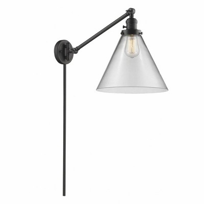 Cone - 1 Light Swing Arm Wall Sconce In Industrial Style-16 Inches Tall and 12 Inches Wide