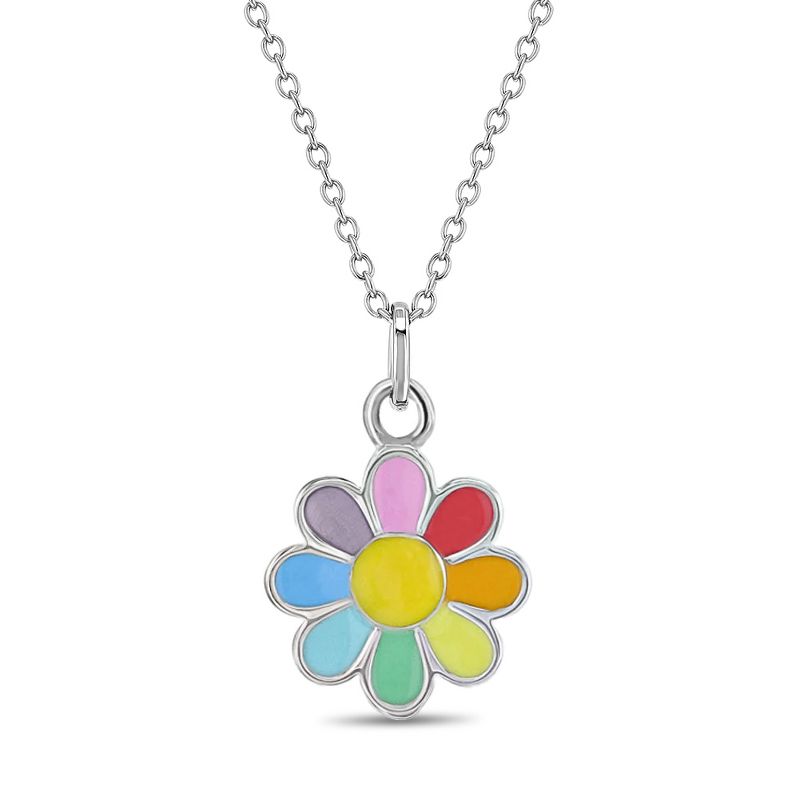 Girls' Flower Power Sterling Silver Necklace - In Season Jewelry, 1 of 5