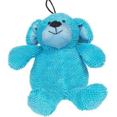 Multipet Crew Cut Plush Dog Toy with Plastic Squeaker in Blue