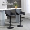 Adjustable Bar Stools, Swivel Counter Height Barstools with Footrest and Back, PU Leather and Steel Round Base, for Kitchen Counter and Dining Room - 4 of 4