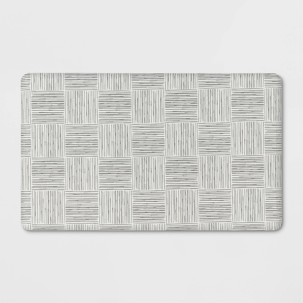 Photos - Doormat 1'5"x2'6" Rareta Lines Comfort Mat Tan - Threshold™