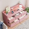 47 Inch Wide Dresser for Bedroom with 5 Spacious Drawers and LED Lights, Chest of Drawers with Built-in Charging Station, Freestanding Cabinet - 2 of 4