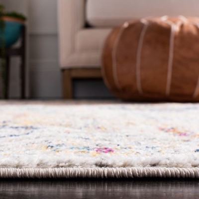 Metro-Mod Chic Blue Synthetic 3' x 3' Square Easy-Care Area Rug