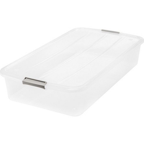 Iris 4pk 50qt Plastic Storage Totes With Wing Lid : Target