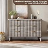 47.2" Tall Fluted Dresser, 6 Deep Drawers, Faux Marble Top & Curved Profile, Modern Wooden Storage for Bedroom/Living/Kids/Hallway - 4 of 4