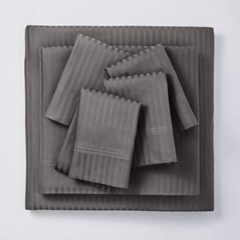 Wonderland Soft Flannel Sheet Set Gray 6Pc Queen - Lush Decor 16T008260