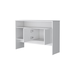 GlasFlength Decorative Storage Cabinets Modern Open Shelf Console Table Simple Design for Living Room Entryway, White, 47.2"*14"*31.8" - 1 of 4