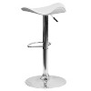 Emma and Oliver 2 Pack Contemporary Vinyl Adjustable Height Barstool with Wavy Seat and Chrome Base - 3 of 4