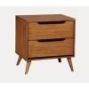 NicBex 16 inch Wide Nightstand with 2 Drawers,Side Table with Solid wood Round Tapered Legs ,Bedside Table for Bedroom,Living Room - 4 of 4