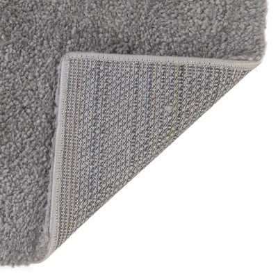 Sleek Gray Rectangular Easy-Care Synthetic Rug - 10' x 13'
