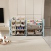 Whisen Kids Toy Storage Organizer, Toy Organizer, Kids Bookshelf with 2 Tier Bookshelf, Toy Storage with 12 Toy Bins - 2 of 4
