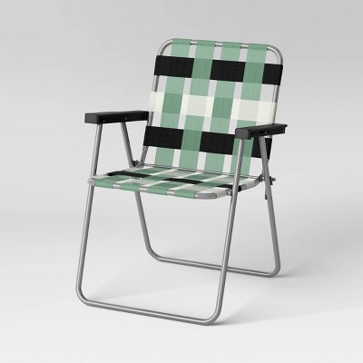 Webstrap Folding Patio Chair Green - Room Essentials™