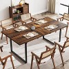 Tribesigns Extendable Dining Room Table for 6-8 People, 63-78.8 Wood Dinner Table for Kitchen, Living Room, Dining Room - 2 of 4