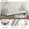 116" Modern Modular 4-Seat Chenille Sectional Sofa with 4 Pillows, Wide Seat, Durable Wood Frame, Free Combination Couch Set - 4 of 4