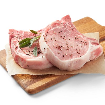 Bone-in Thick Cut Center Cut Pork Chops - 0.90-3.00 lbs - price per lb - Good & Gather™
