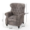 Push Back Recliner Accent Chair, Comfort Wing Back Accent Armchair with Rolled Arms & Button Accents - ModernLuxe - 3 of 4