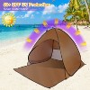 FURNIinspire Camping Tents Pop Up Beach Tent Sun Shade Shelter For Outdoor Beach Camping, Waterproof Tent Canopy, Brown, 64.96"*59.06"*43.3" - 4 of 4