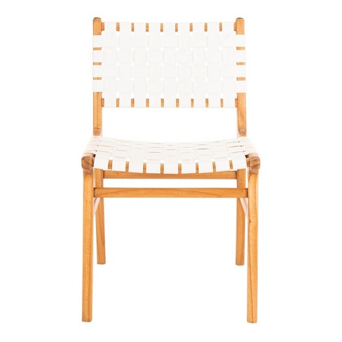 Taika Woven Leather Dining Chair (set Of 2) - Safavieh : Target