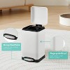 12L/3.2 Gal Stainless Steel Trash Can with Soft-Close Lid & Removable Inner Basket, Rectangular Step Trash Can for Bathroom, Fingerprint-Proof Finish - 3 of 4
