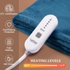 Heated Blanket Electric Throw King Size with Dual Control, Reversible Flannel Heating Blankets, Soft Heated Throws 100"× 90" - 4 of 4