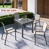 Crestlive Products Modern Aluminum Outdoor Dining Table Expandable Patio Glass Dining Table for 6-8 35" to 70" for Backyard, Porch, Deck, Garden - 3 of 4