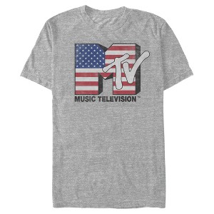 Men's MTV 3D Flag Logo T-Shirt - 1 of 4