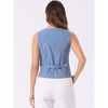 INSPIRE CHIC Women's Fashion Sleeveless Button Down V Neck Crop Summer Vest - 3 of 4