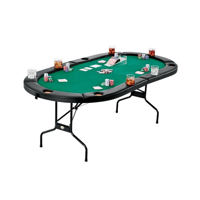 Fat Cat Folding Texas Hold&#39;Em Playing and Poker Table, 1 of 6