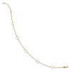 Black Bow Jewelry 14k Two Tone Gold Open Heart Link Station Anklet, 9-10 Inch - 2 of 4