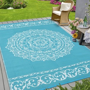 Nasitip Outdoor Rug Reversible Patio Rug Plastic Straw Rug Waterproof Lightweight Rug - 1 of 4