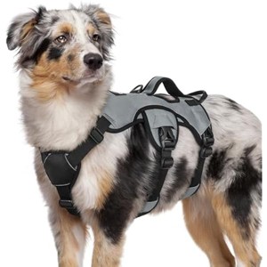 rabbitgoo Escape Proof Dog Harness, Soft Padded Full Body Pet Harness, Reflective  for Large Dogs Walking Hiking Training, M, Grey - 1 of 1