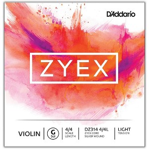 D'Addario Zyex Series Violin G String 4/4 Size Light - 1 of 2