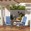Outsunny Outdoor Rocking Chairs Set of 2, Folding Rocking Chair Set with 400 lbs. Capacity, Wide Seat, Padded High Back for Patio, Porch - 3 of 4