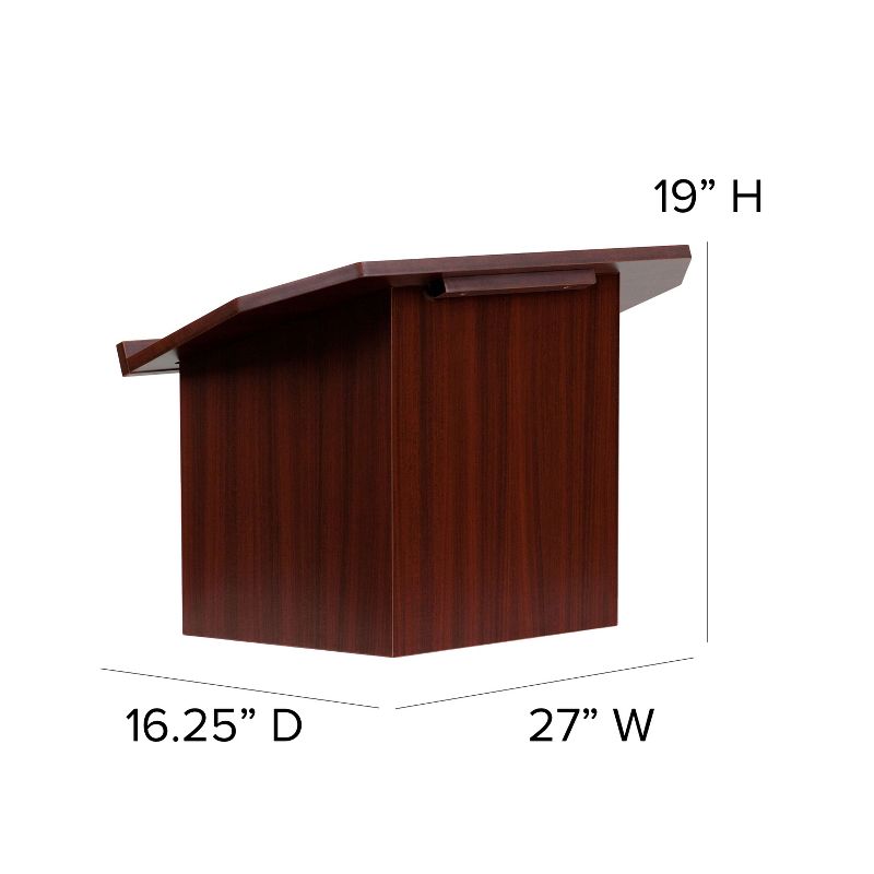 Flash Furniture Foldable Tabletop Lectern in Mahogany, 5 of 11