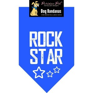 Parisian Pet 'Rock Star' Bandana for Dogs & Cats - Fashionable, Comfortable Blue Pet Bandana for Trendy Pets - 1 of 4