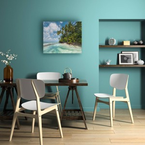 Trademark Fine Art Stefan Hefele Turquoise Bay Wood Slat Art - 1 of 4